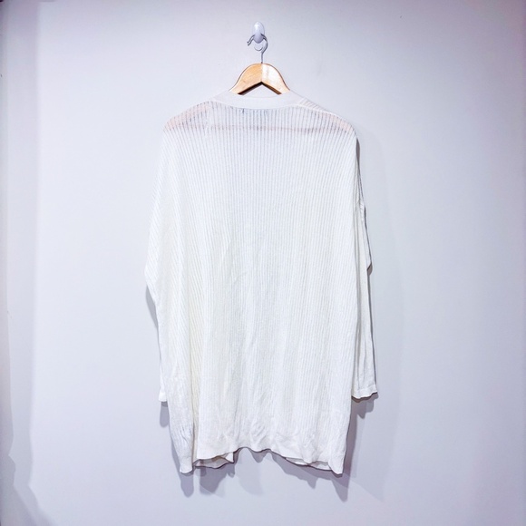 SUZY SHIER White open crochet cardigan - Picture 2 of 8